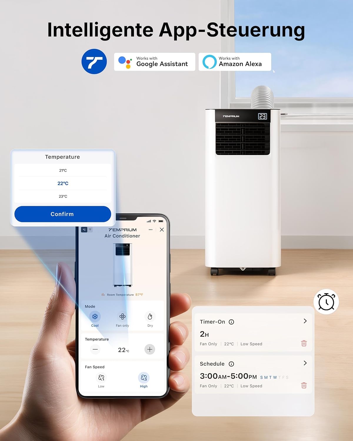 Climatiseur Mobile Écoénergétique (app + télécommande)