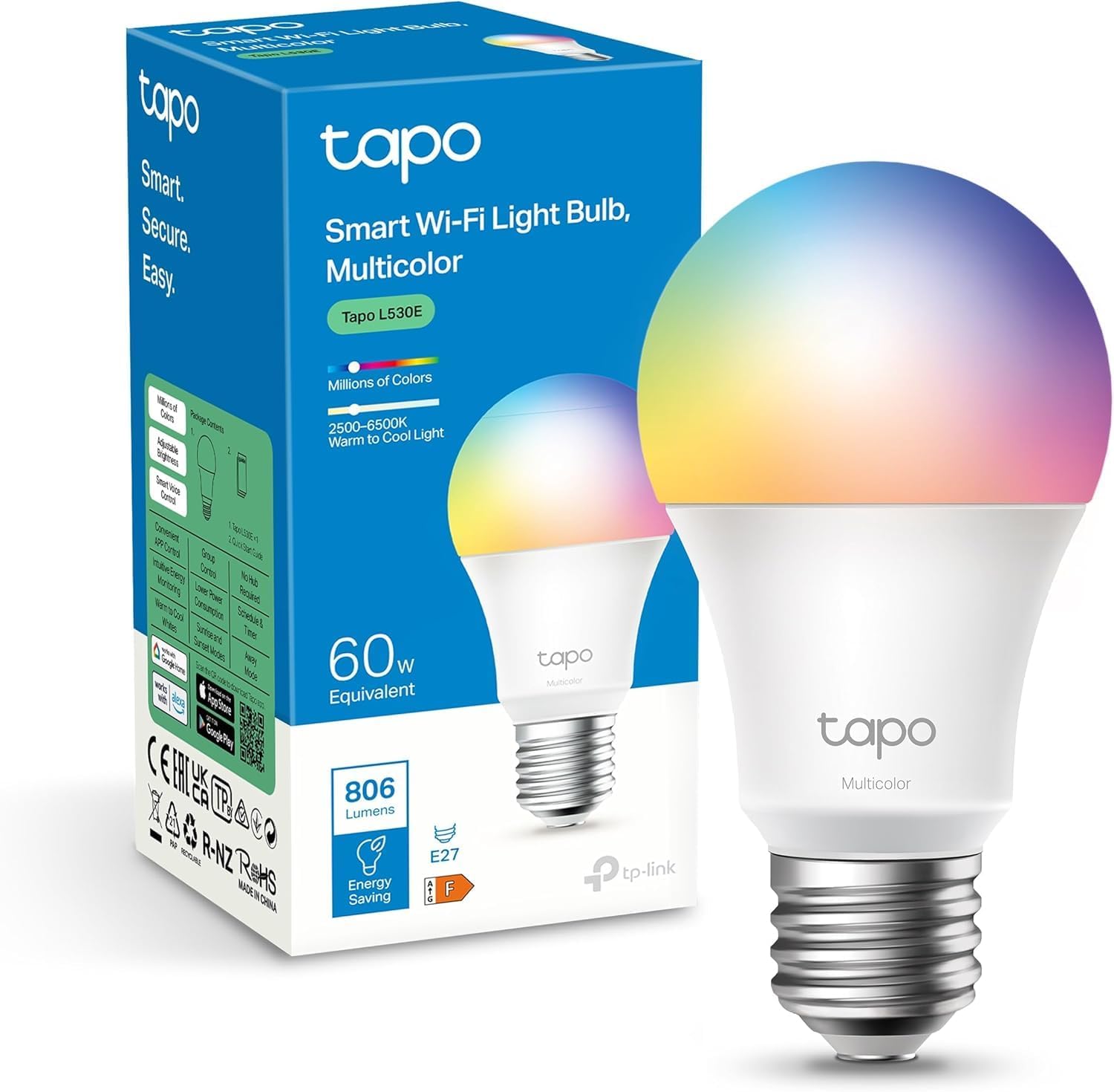TP-Link Tapo L530E — Ampoule connectée multicolore E27