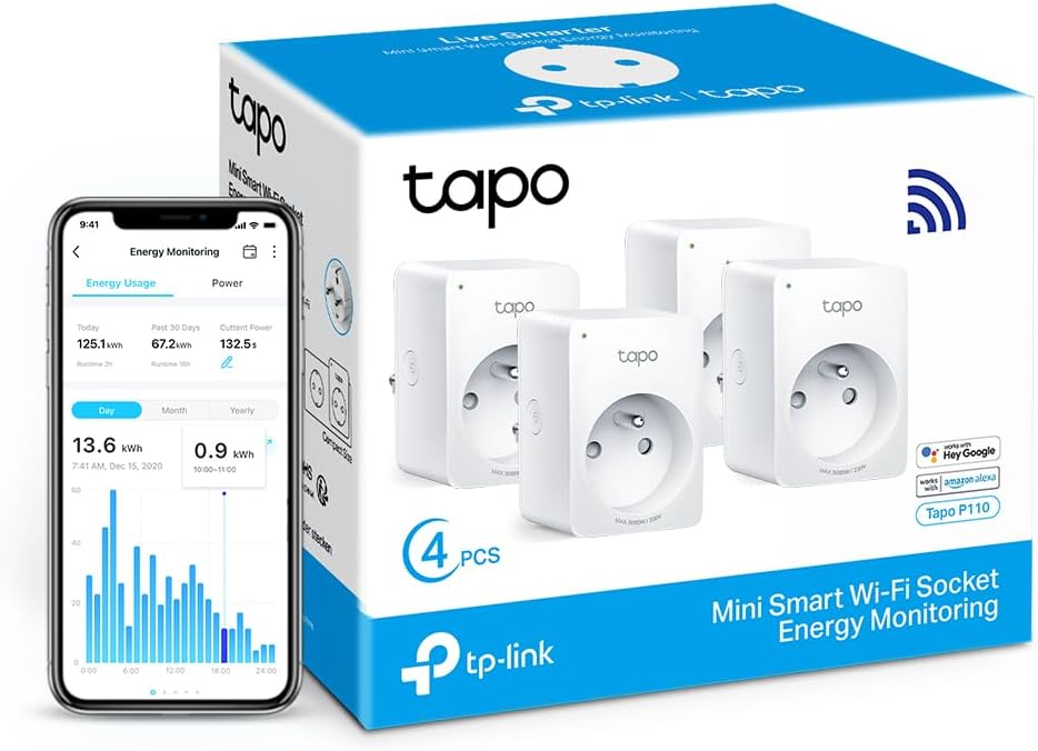 TP-Link Tapo P110 (lot de 4) — avec mesure de conso